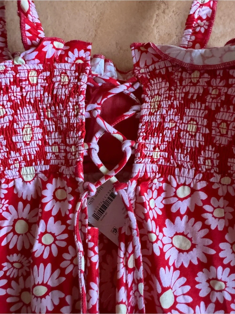 Free People Lucinda Tomato Daisy Floral Corset Dress NWT Size S $148